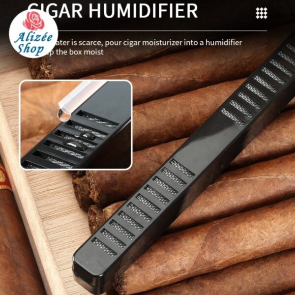 CIGARES Digital Humidor Box Glass Top with Humidifier & Digital Hygrometer - Image 3