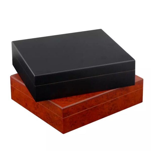 CIGARES Cedar Wood Humidor with Magnetic Analog Hygrometer and Humidifier - Image 3